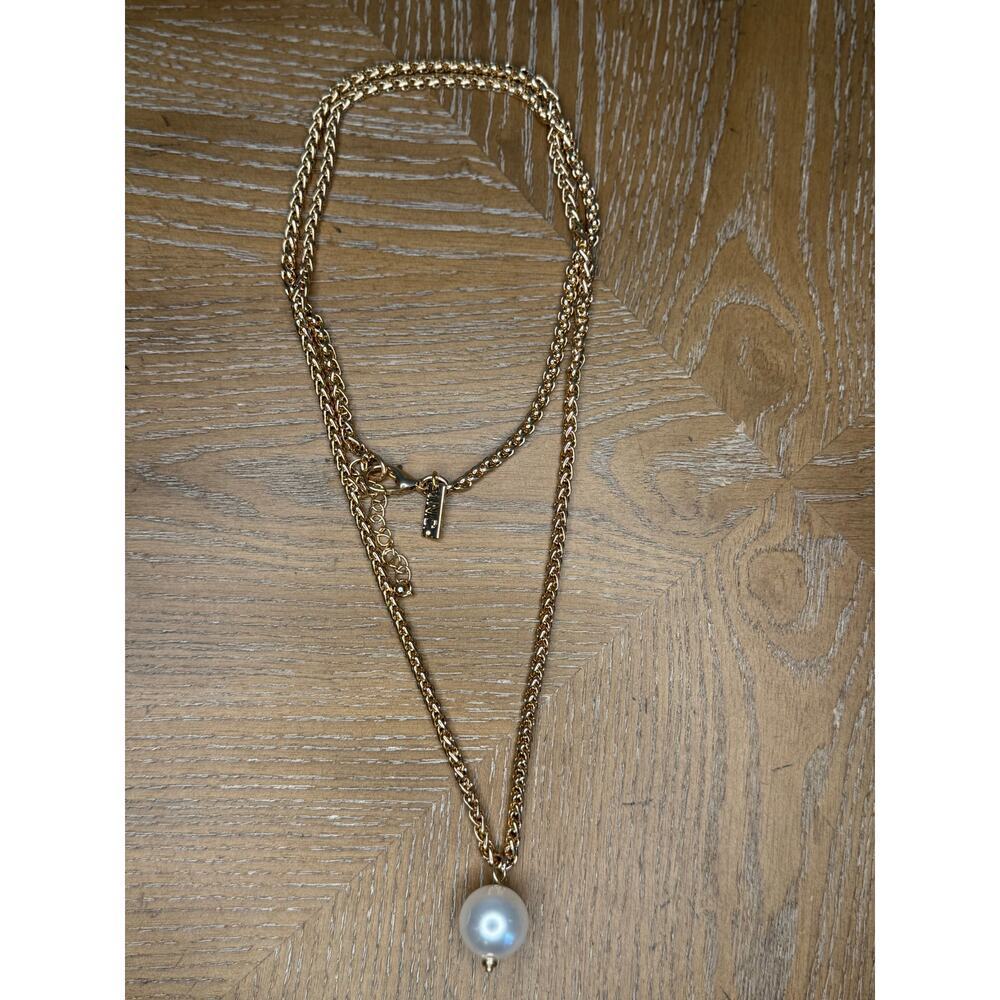 INC International Concepts Gold-Tone Layered Necklace with Pearl Pendant - Picture 5 of 5